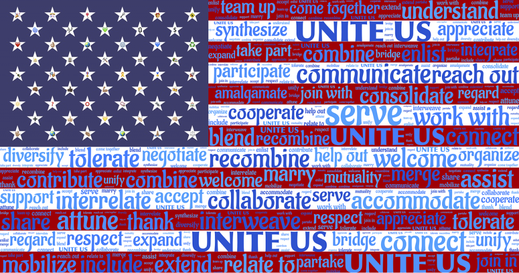 us flag, unity, community